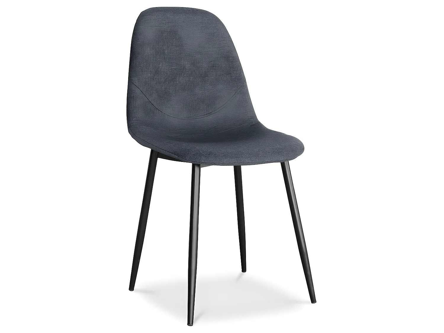 Chaise de salle à manger - Tapissée de tissu - Faby Gris