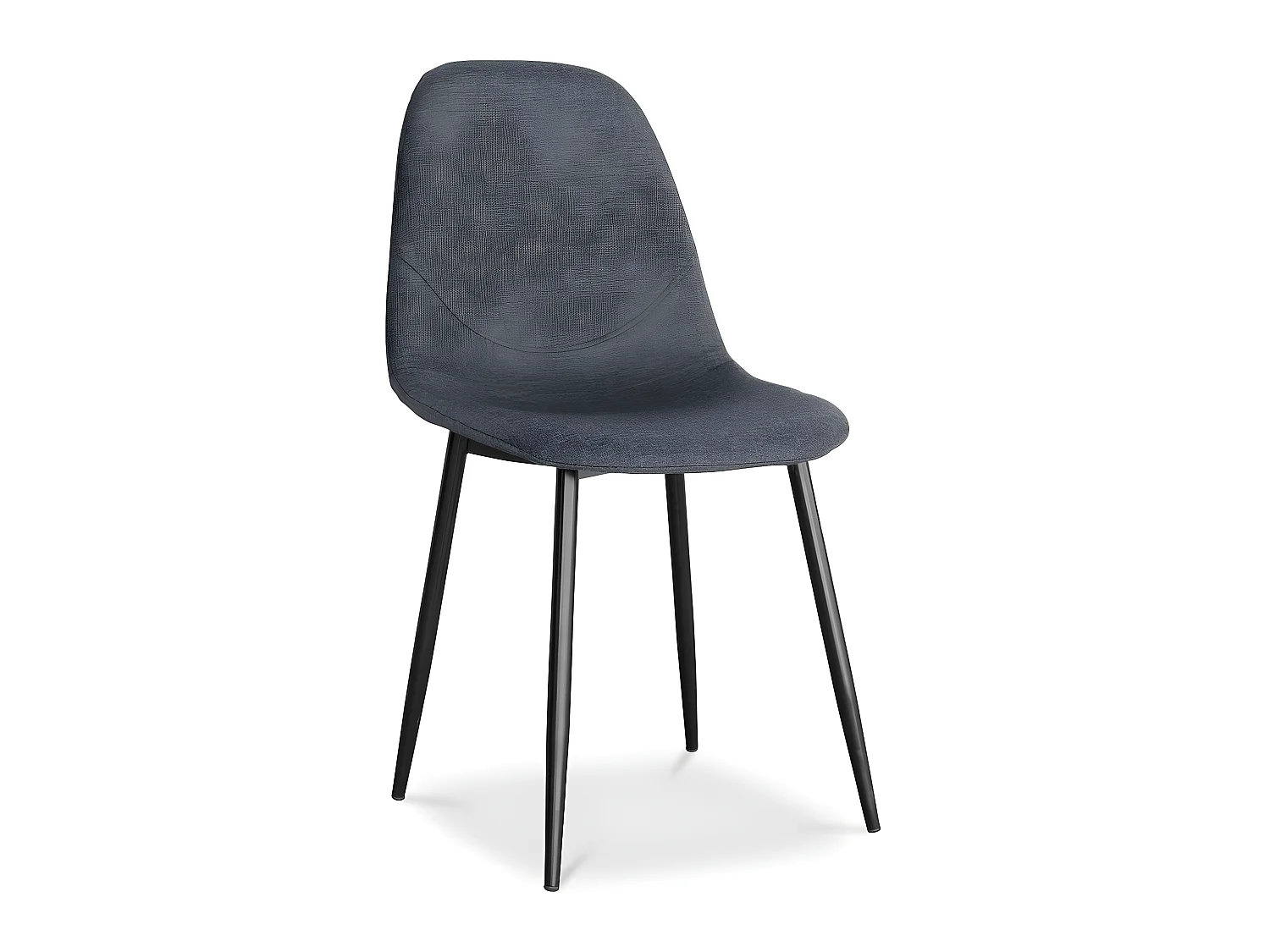Chaise de salle à manger - Tapissée de tissu - Faby Gris