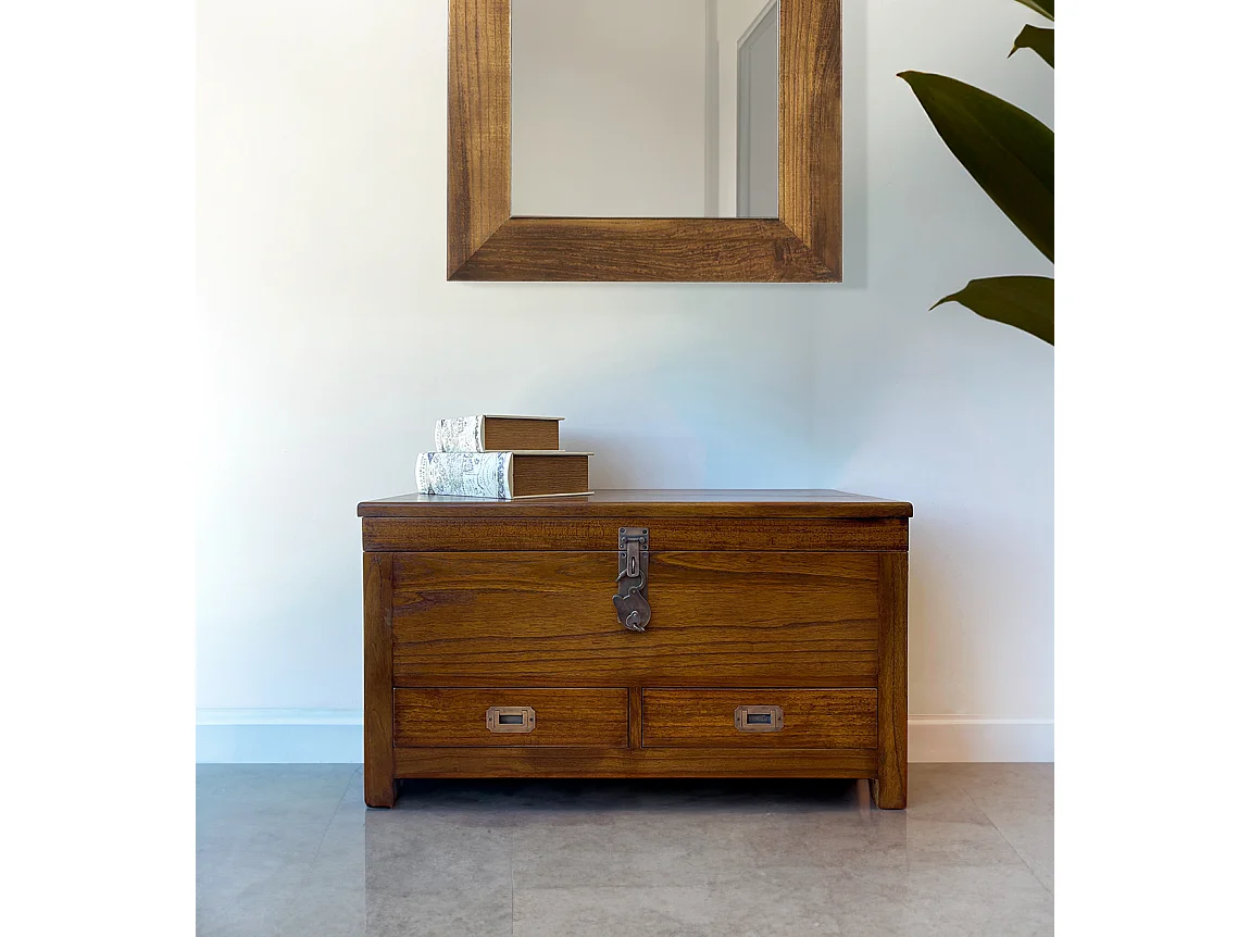 STAR - Coffre en bois marron