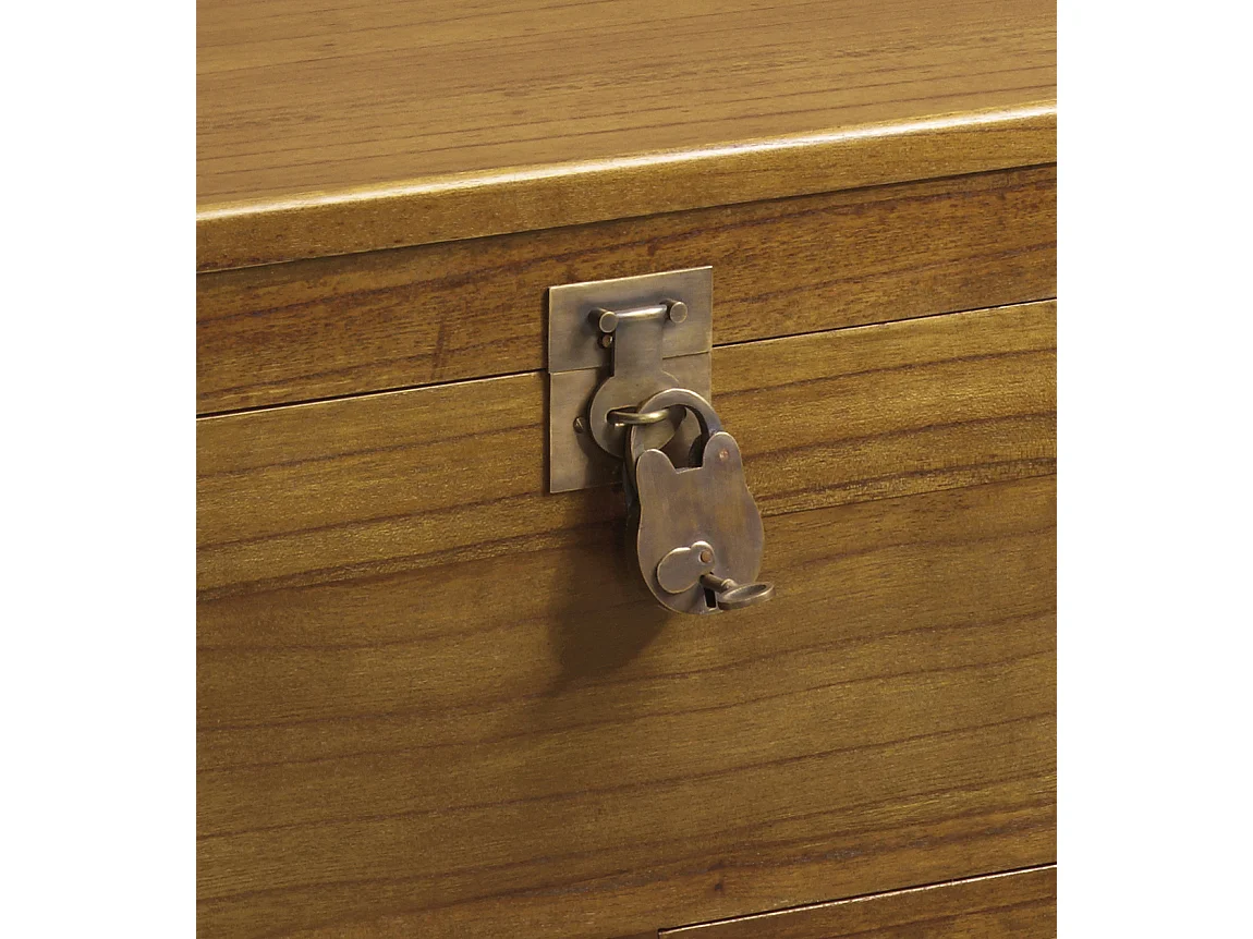 STAR - Coffre en bois marron