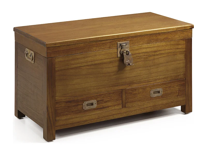 STAR - Coffre en bois marron