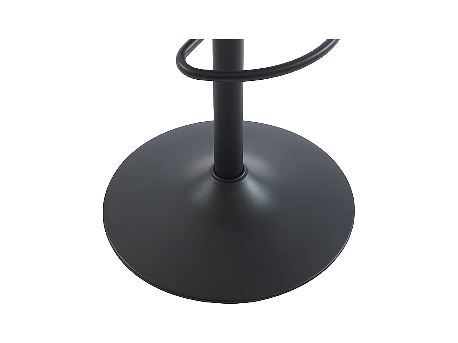 Conjunto de 2 taburetes de bar de pana y metal negro - Altura ajustable - Crema - ZINEA