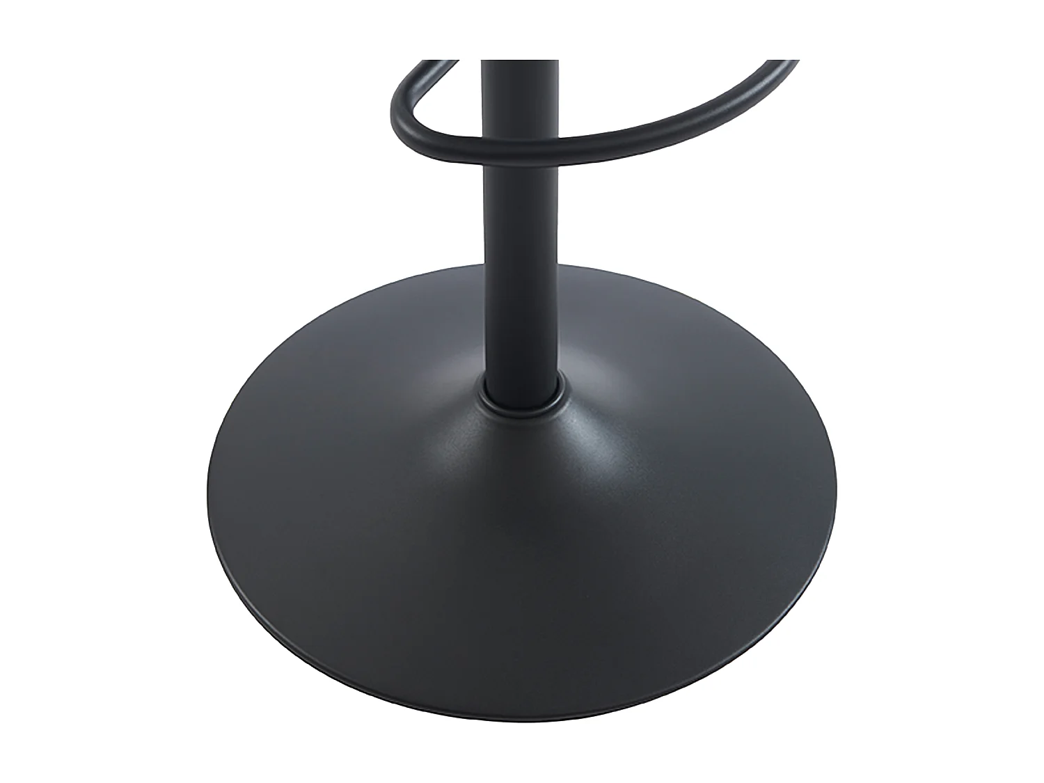 Lot de 2 tabourets de bar en velours côtelé et métal noir - Hauteur réglable - Crème - ZINEA