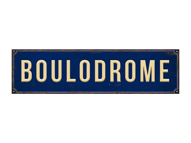 Plaque décorative en métal 45 x 12 cm Boulodrome