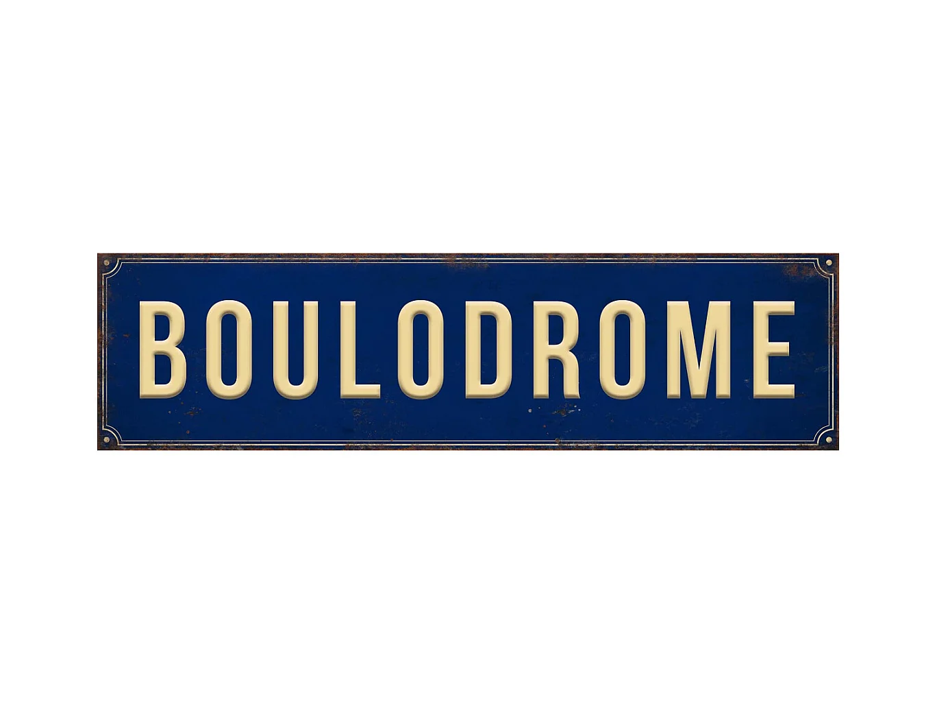 Plaque décorative en métal 45 x 12 cm Boulodrome
