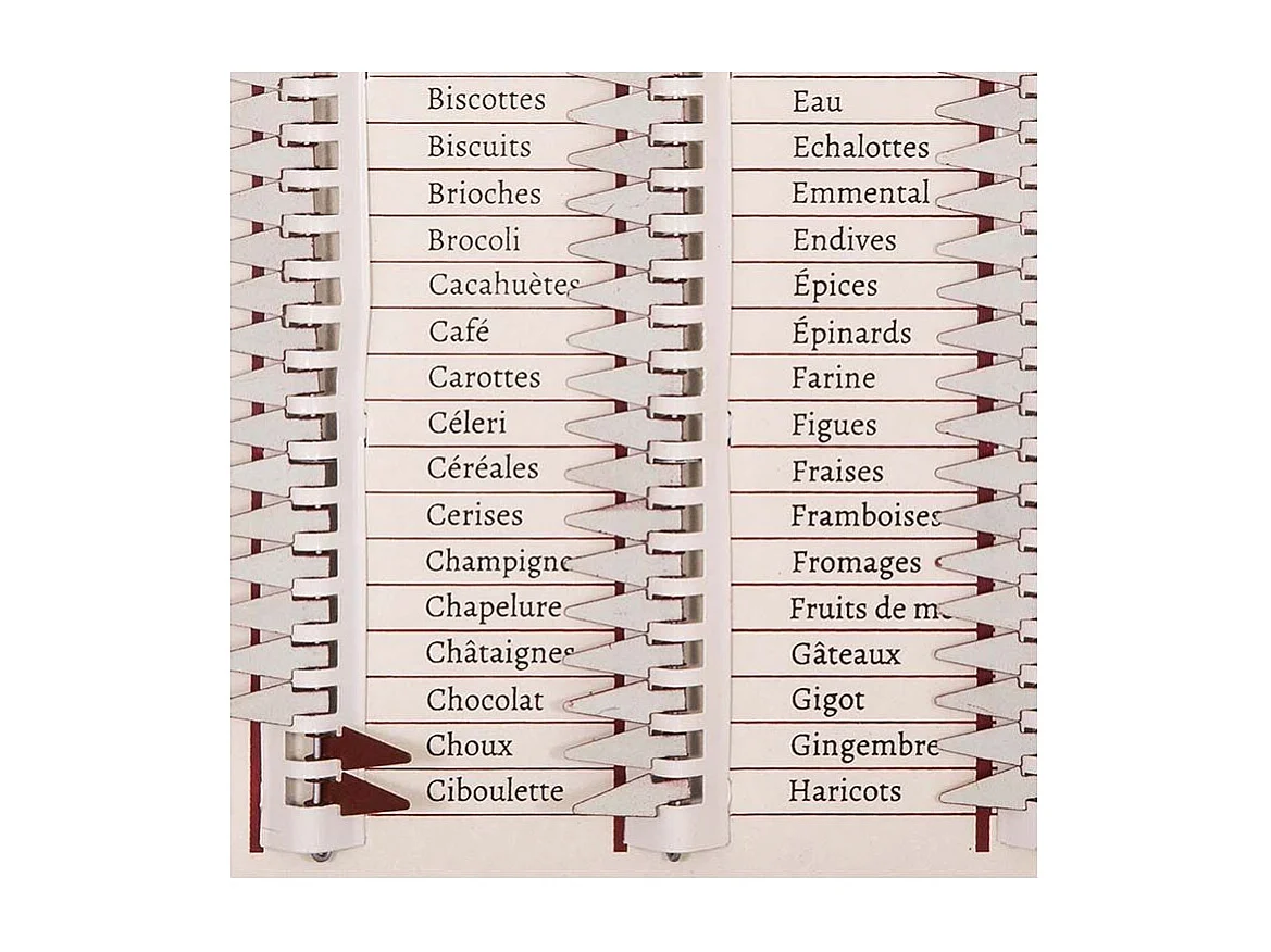 Tableau liste de courses Marché du jour