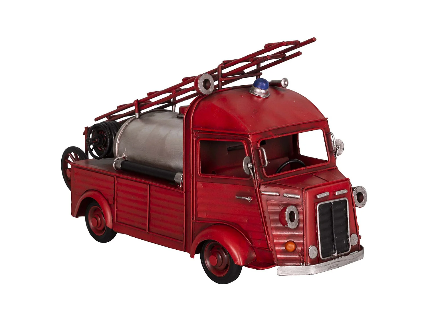 Camion de pompier décoratif en métal