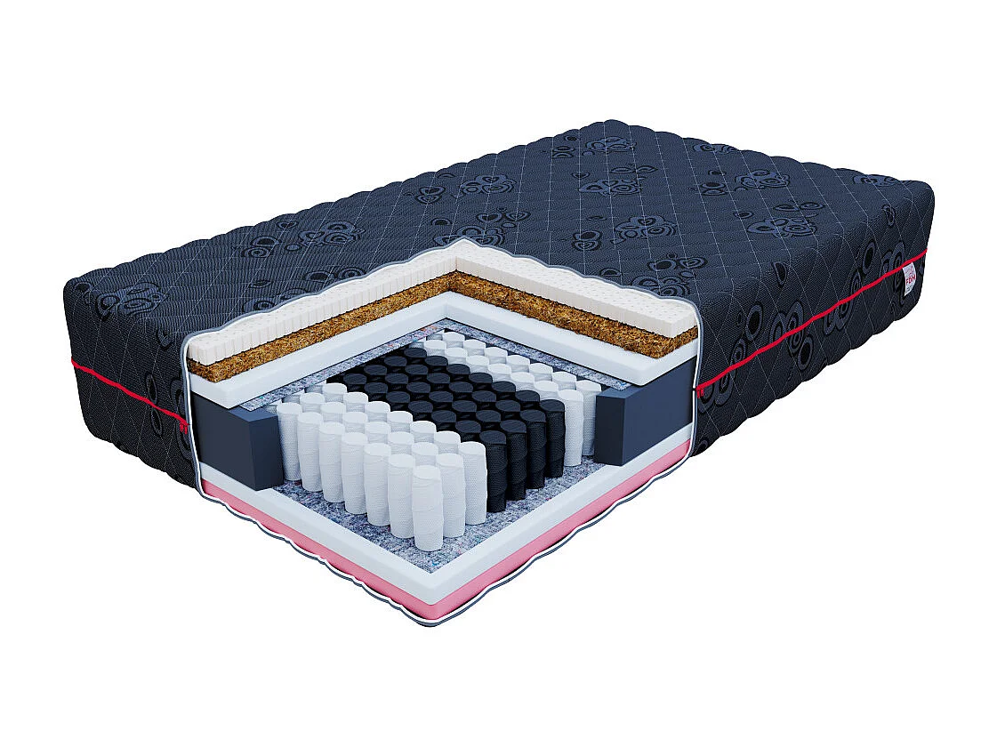 Matelas  BLACKLUX - Mémoire de Forme - Latex - Ressort ensaché - Epaisseur 22 cm