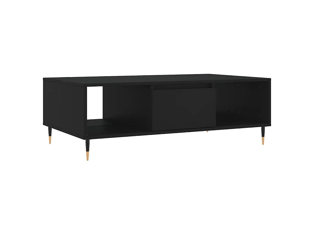 Table basse noir 104x60x35 cm bois d'ingénierie
