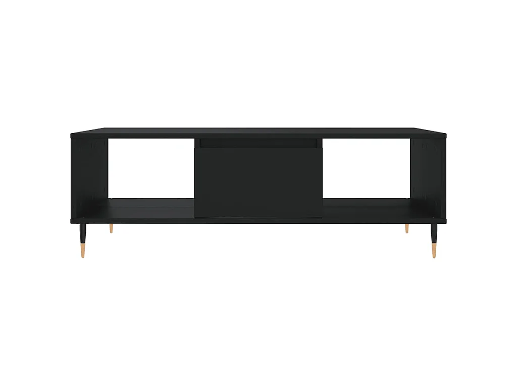 Table basse noir 104x60x35 cm bois d'ingénierie