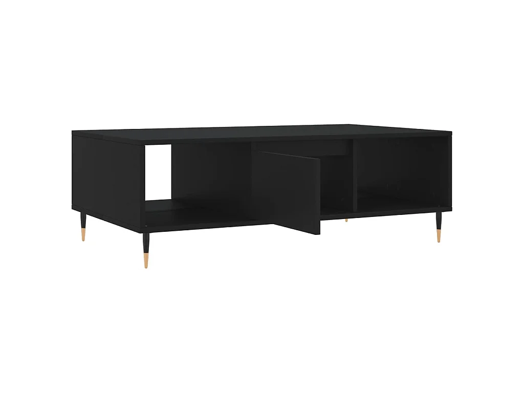 Table basse noir 104x60x35 cm bois d'ingénierie