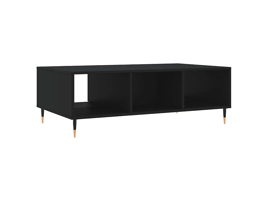 Table basse noir 104x60x35 cm bois d'ingénierie