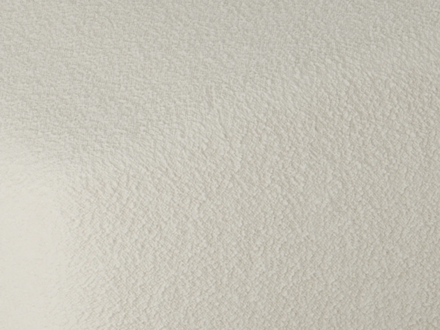 Grand canapé d'angle panoramique en tissu bouclette blanc POGNI de Maison Céphy