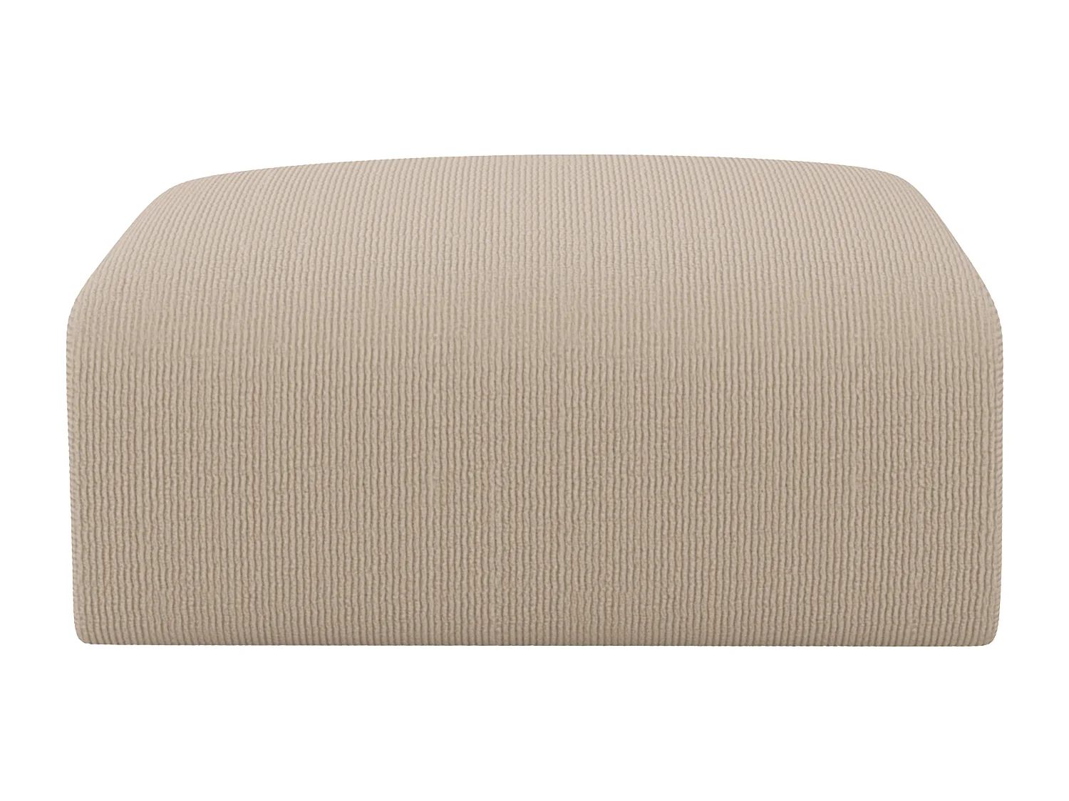 Pouf in Velluto a coste sottili Beige  - POGNI della Maison Céphy