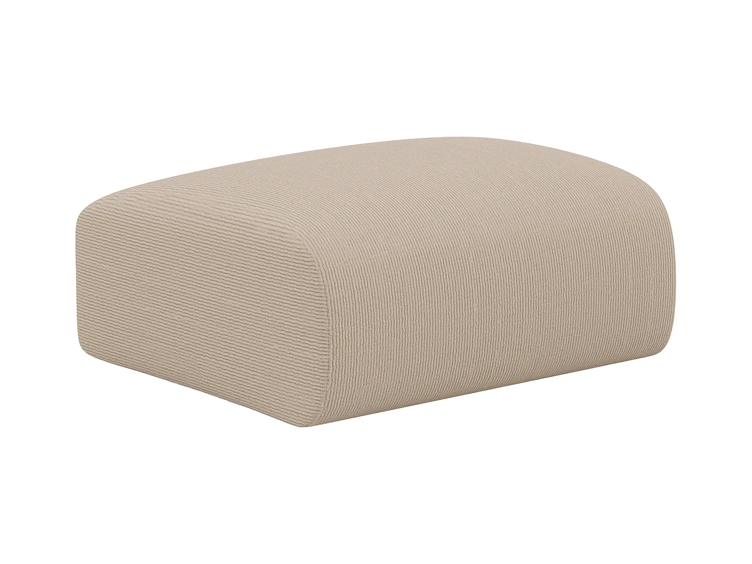 Hocker - Samt-Stoff - Beige - POGNI von Maison Céphy