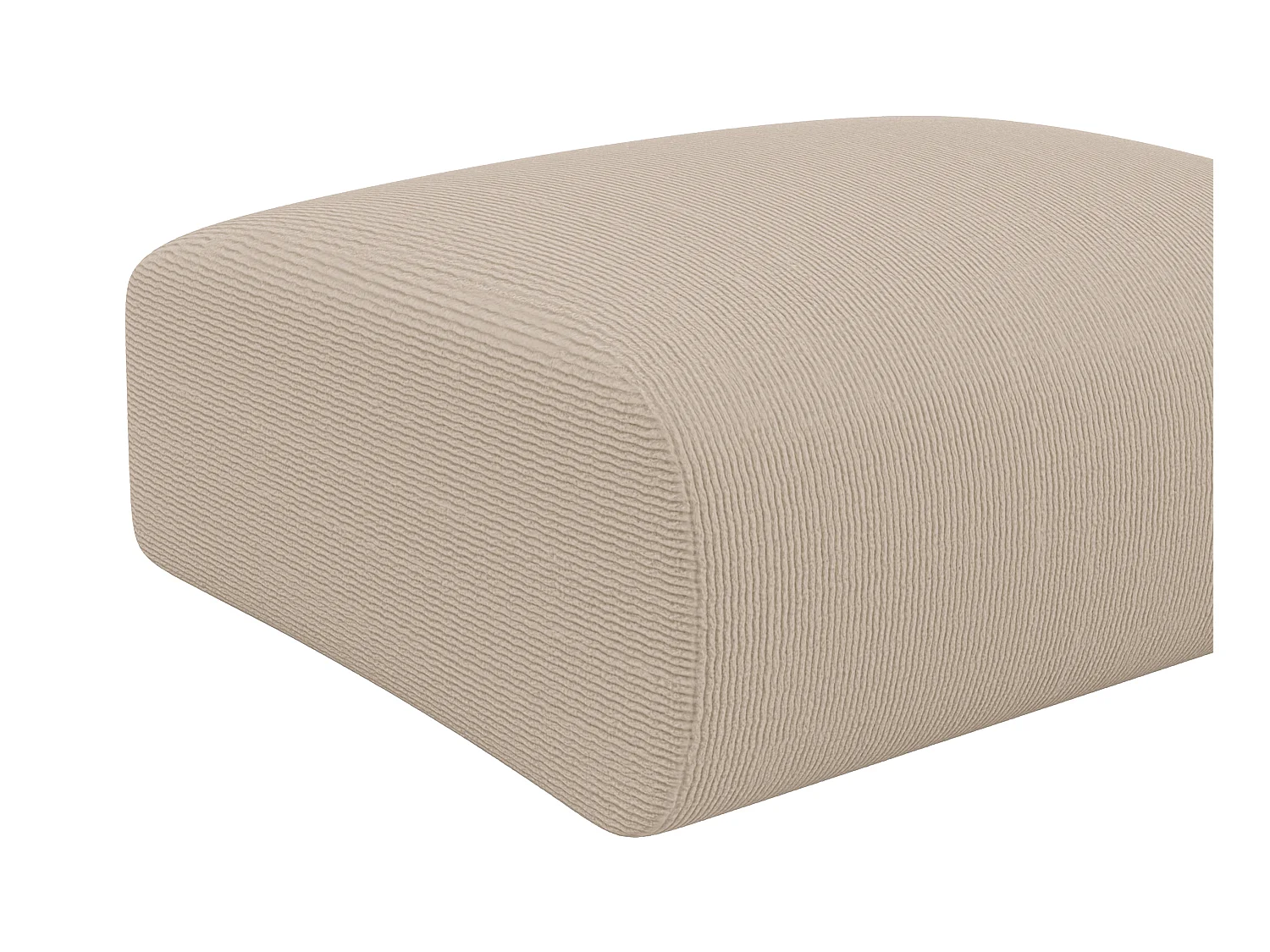 Hocker - Samt-Stoff - Beige - POGNI von Maison Céphy