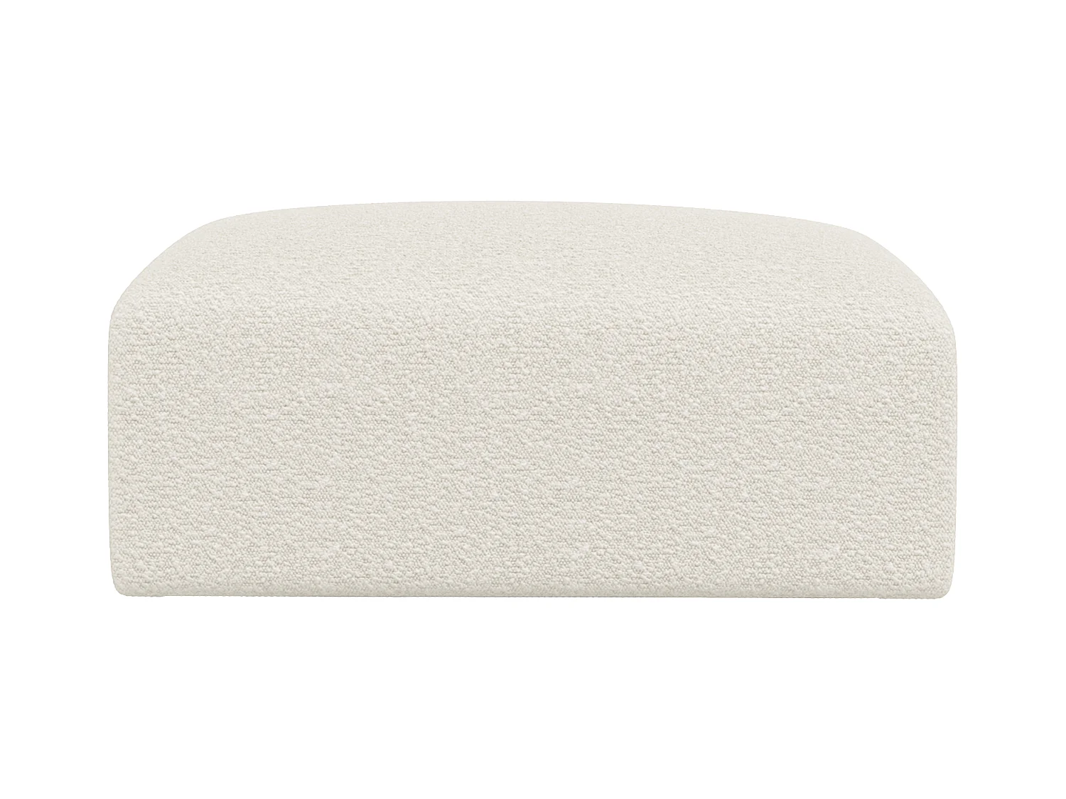 Pouf en tissu bouclette blanc POGNI de Maison Céphy