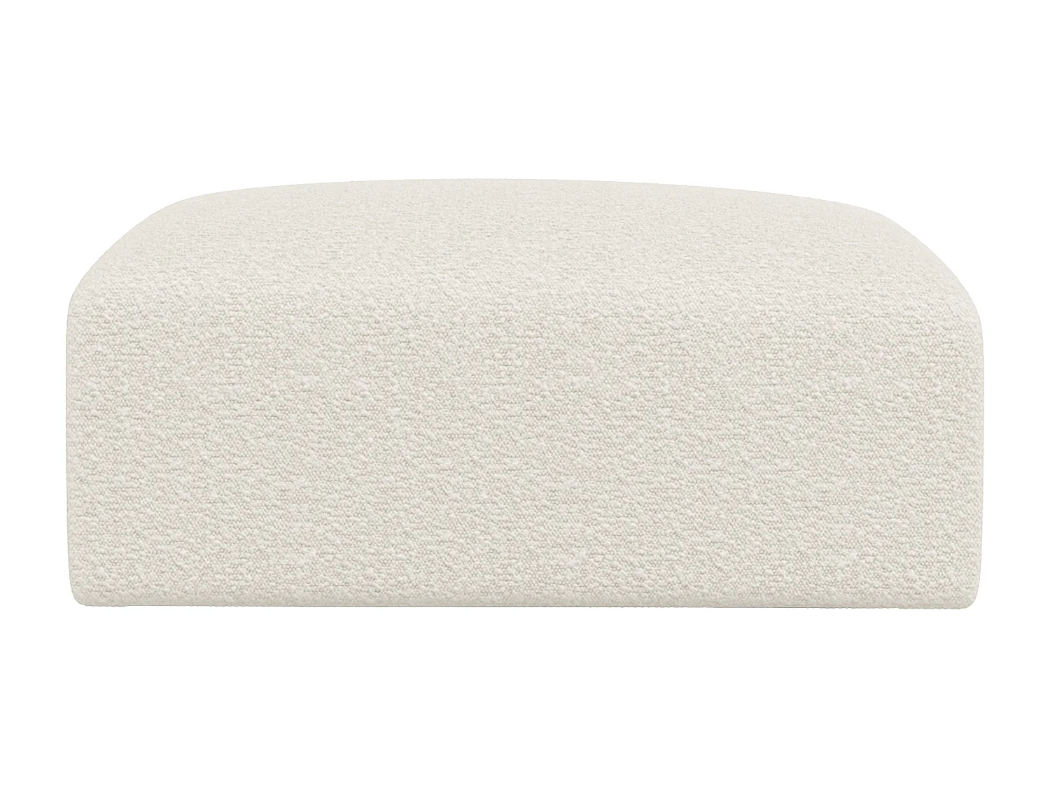 Pouf en tissu bouclette blanc POGNI de Maison Céphy