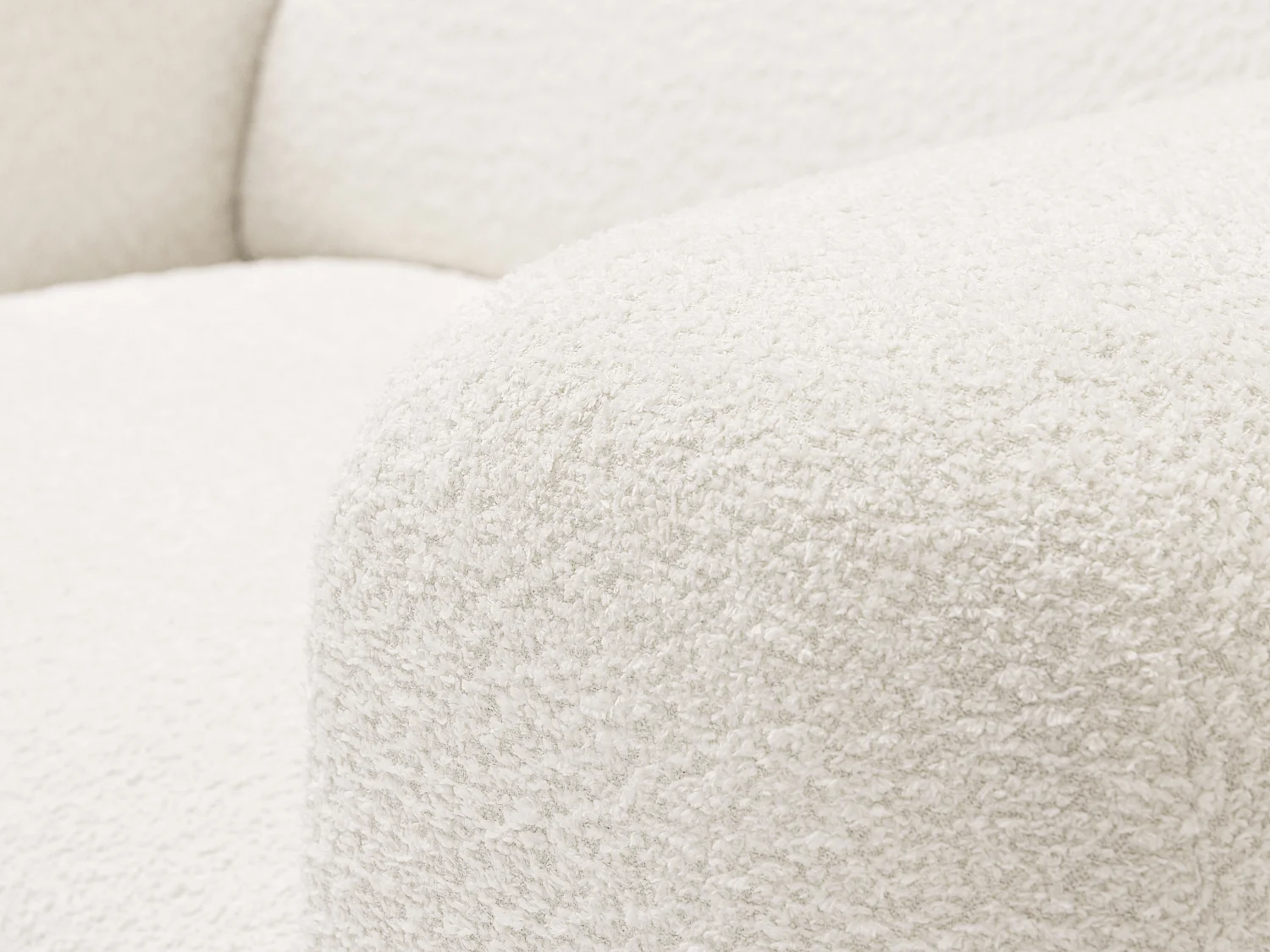 Sillón de tela rizada blanco POGNI de Maison Céphy