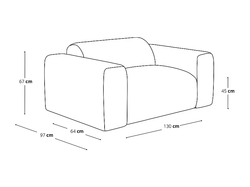 Witte fauteuil van boucléstof POGNI van Maison Céphy