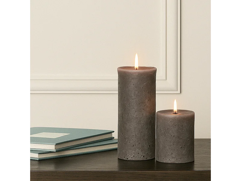 Bougie Antik L - Taupe