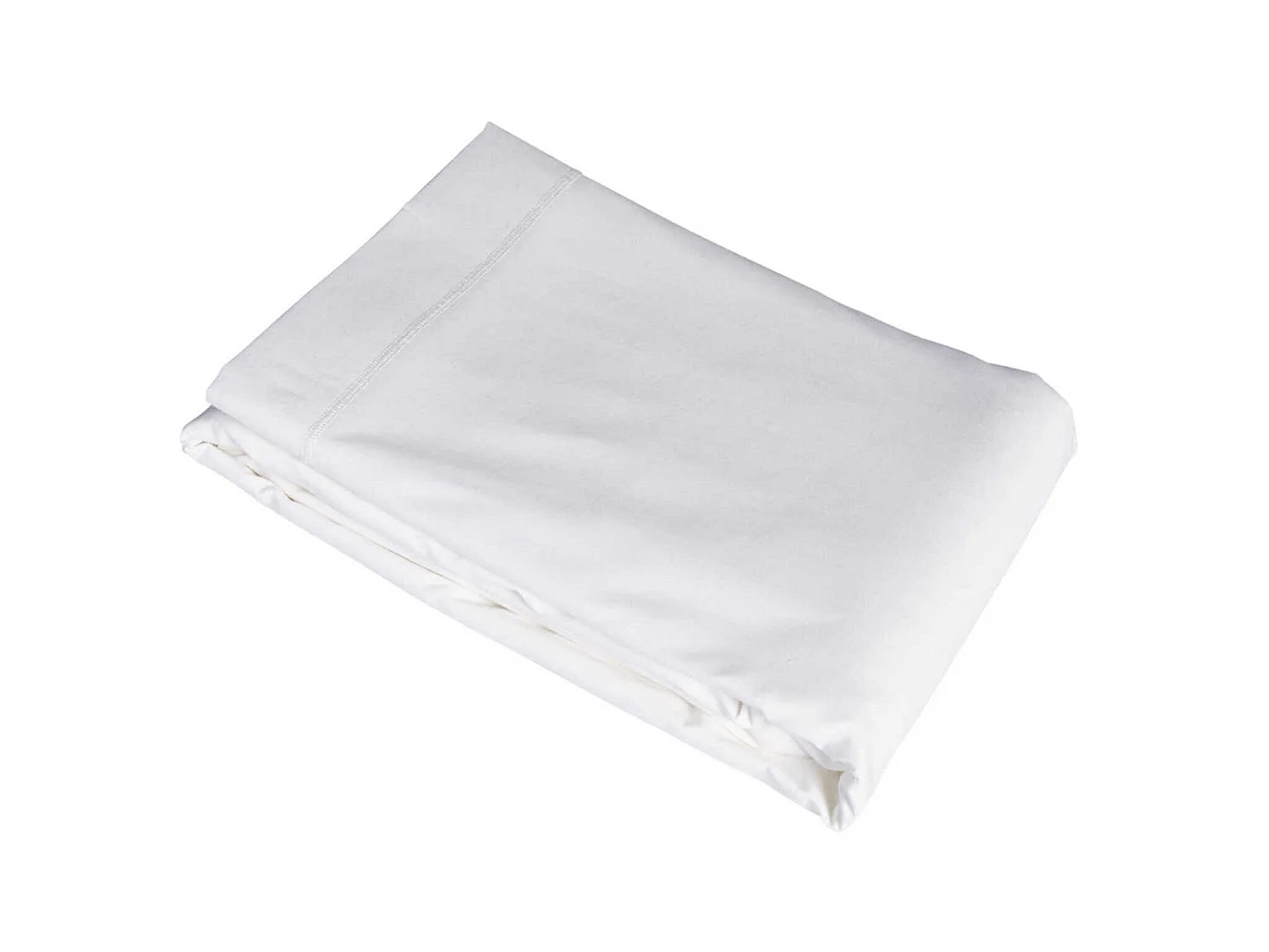 Drap plat blanc 100% coton 180x290