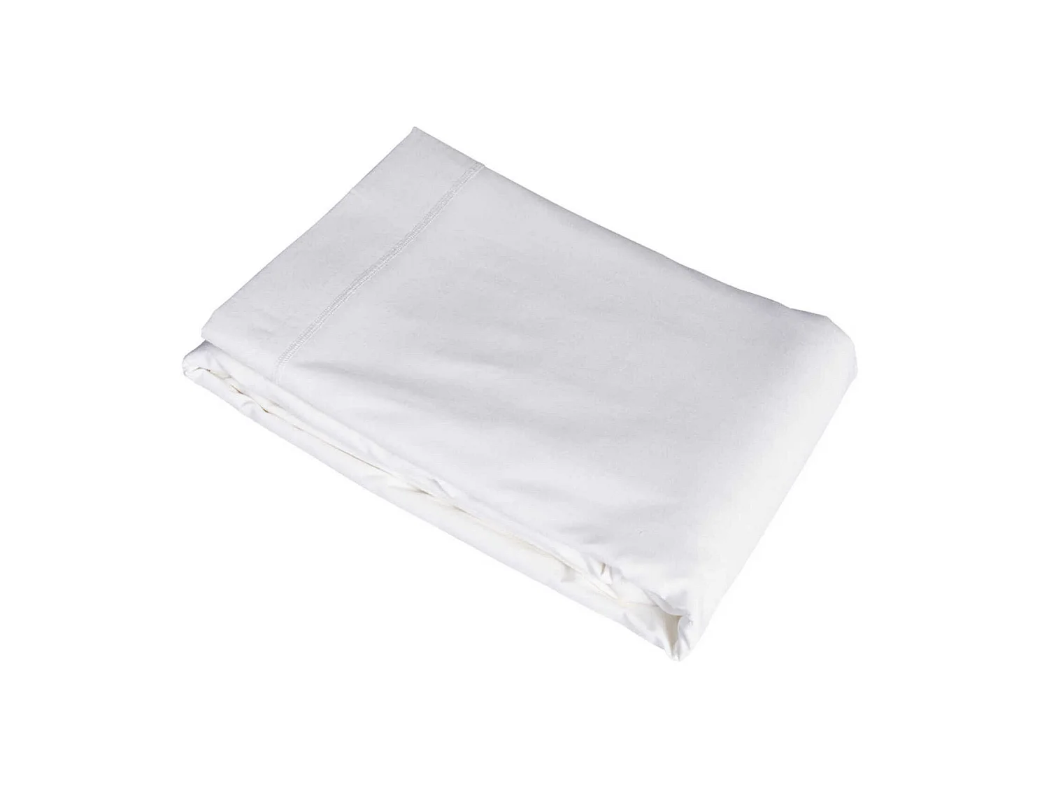 Drap plat blanc 100% coton 180x290