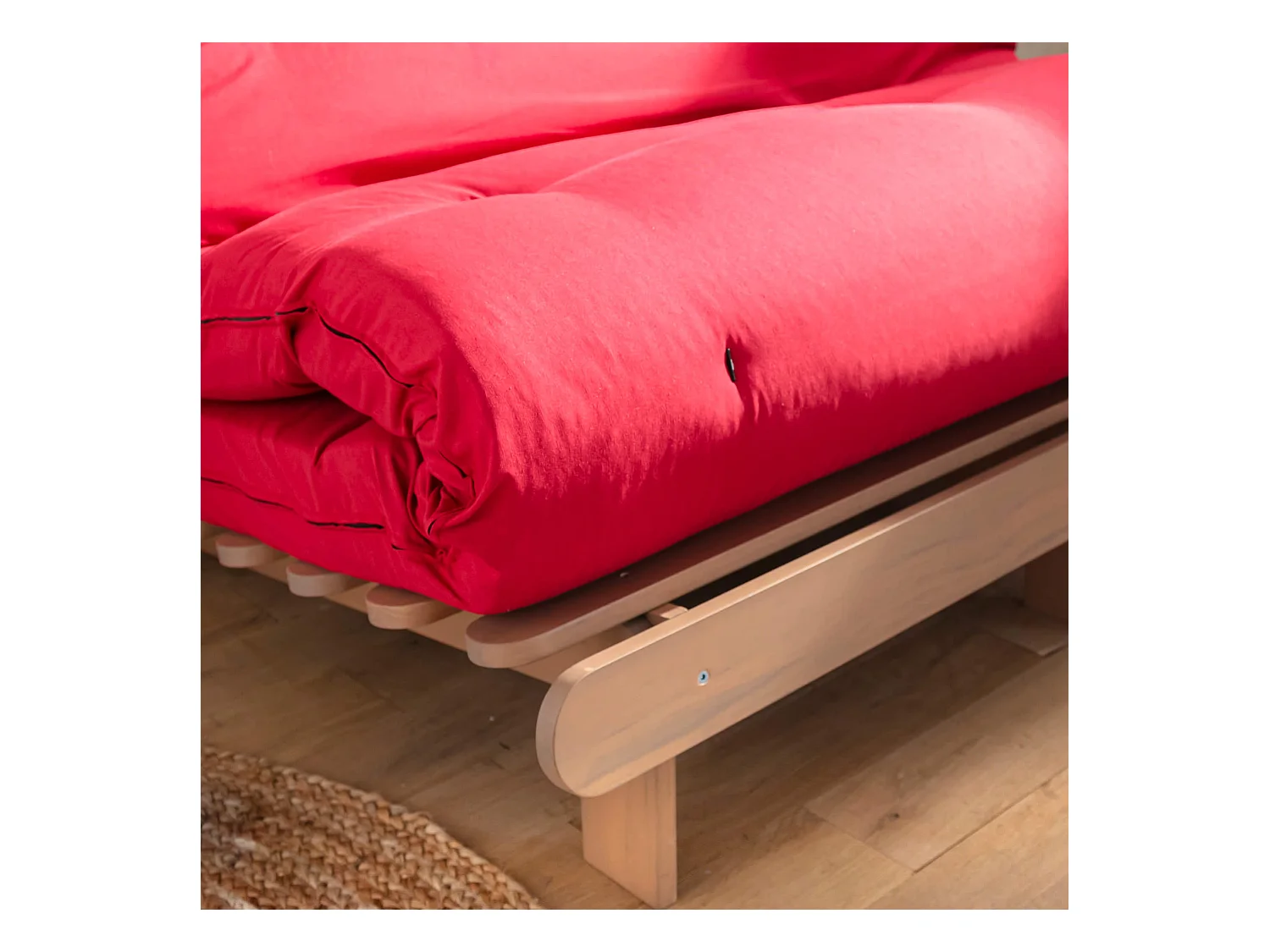 Matelas futon coeur en mousse à mémoire de forme, rouge 140x200