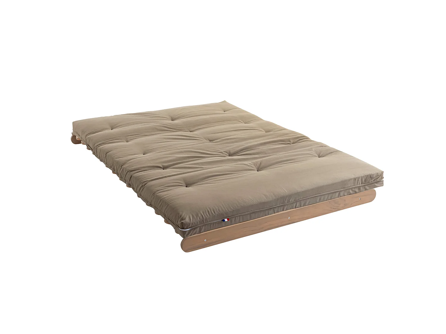 Matelas futon coeur en mousse à mémoire de forme, taupe 140x190