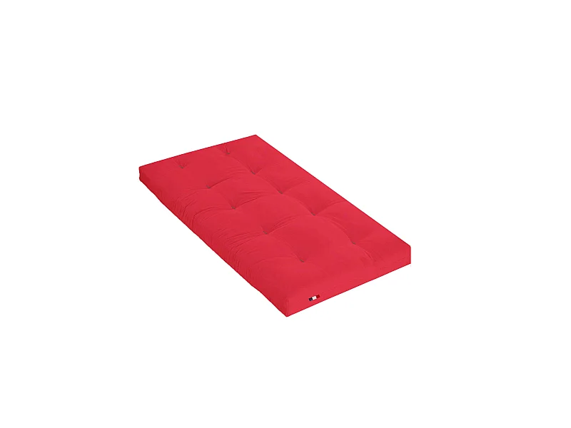 Matelas futon coeur en mousse à mémoire de forme, rouge 90x200