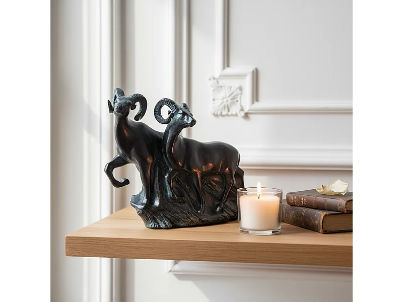 Statue Chamois - Noir