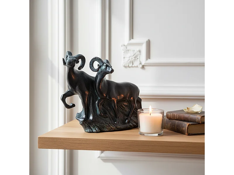 Statue Chamois - Noir