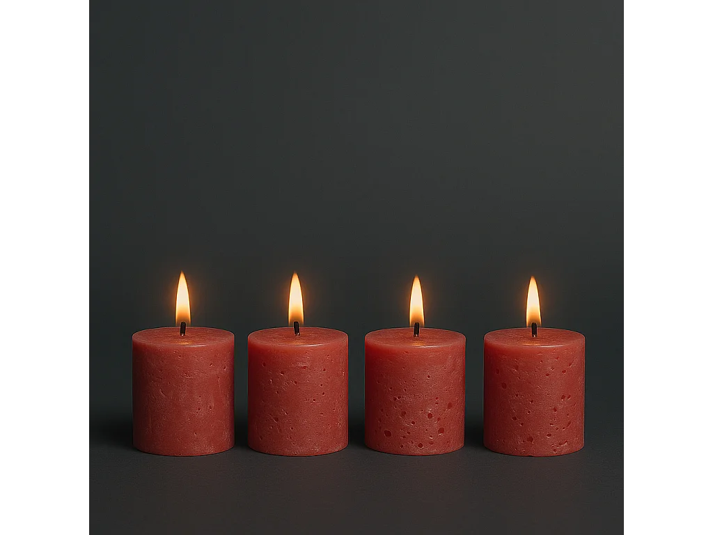 Coffret 4 Bougies Antik Xs - Rouge