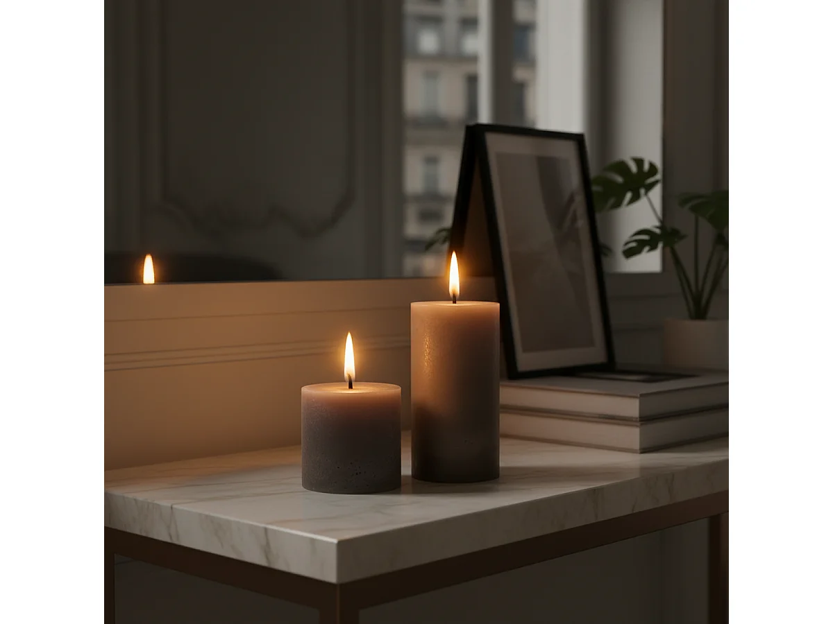 Bougie Antik M - Taupe