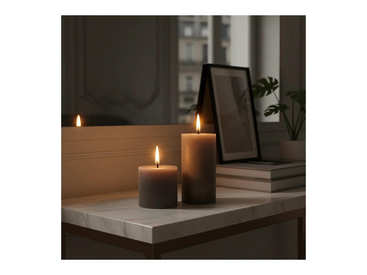 Bougie Antik M - Taupe