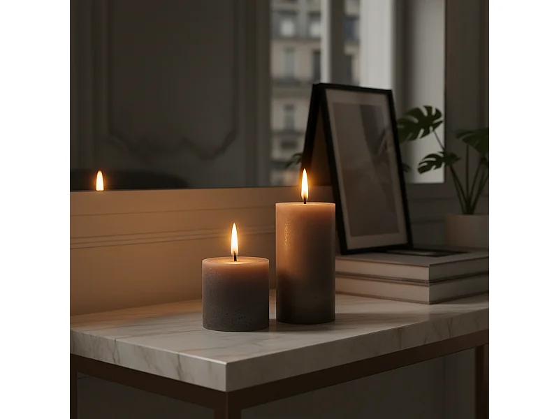 Bougie Antik M - Taupe