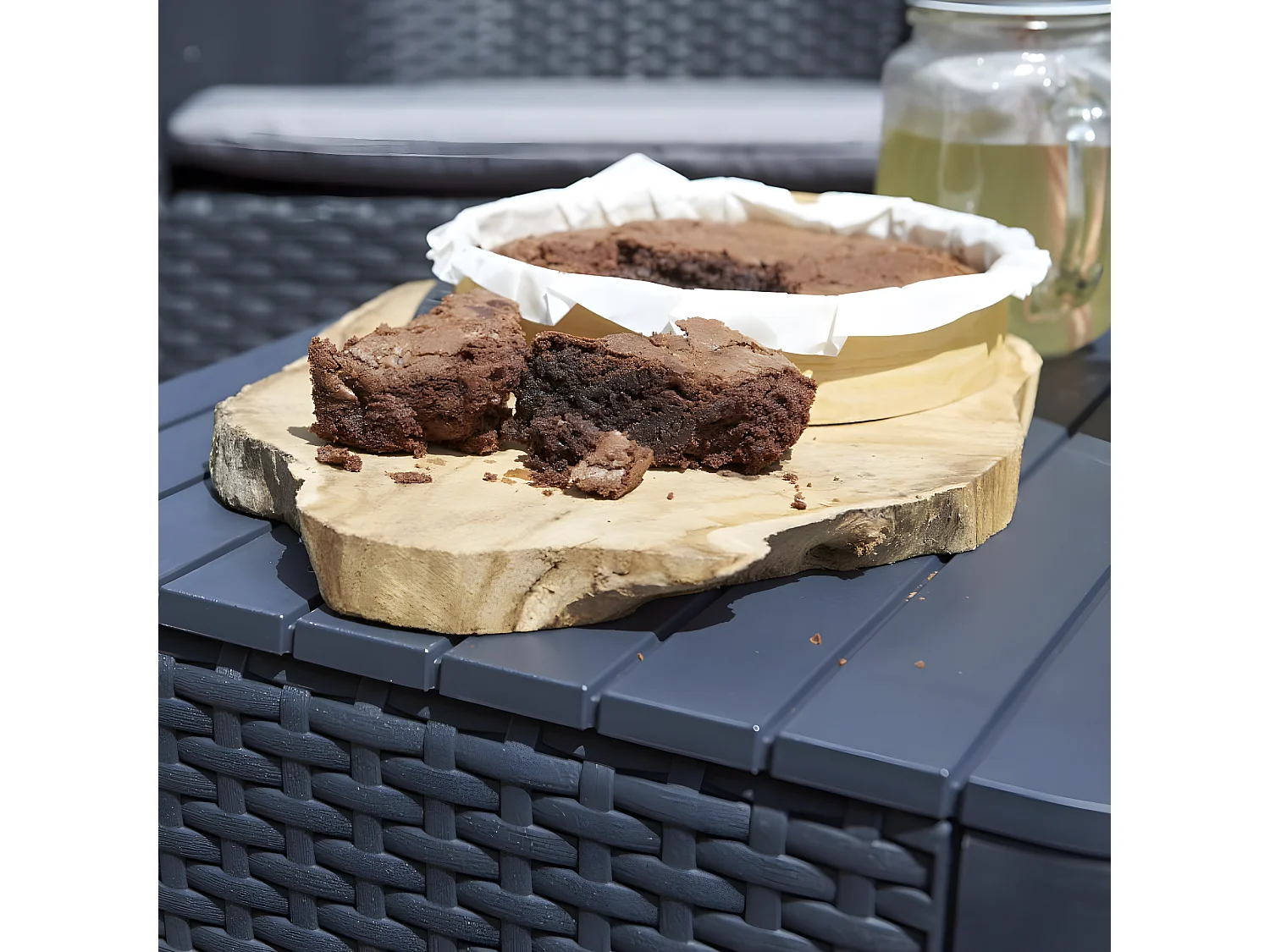 Jeu de salle à manger d'extérieur 3 pcs Iowa Graphite 223929