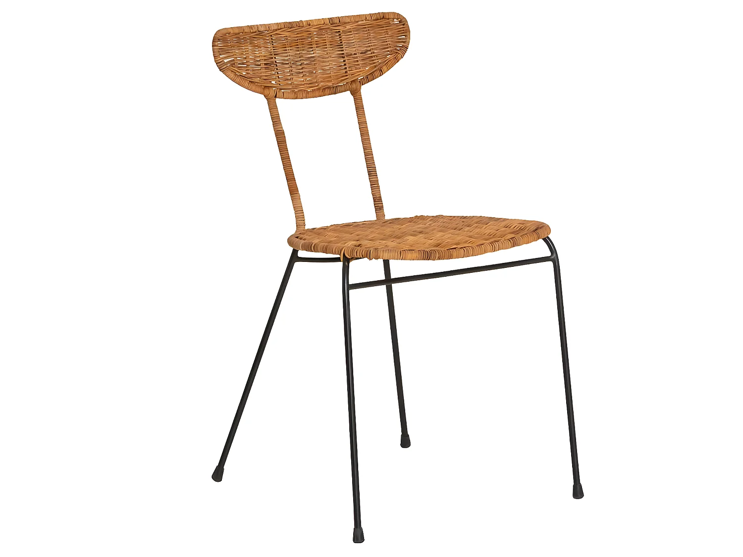 Chaise en rotin et en métal Leila (lot de 2)