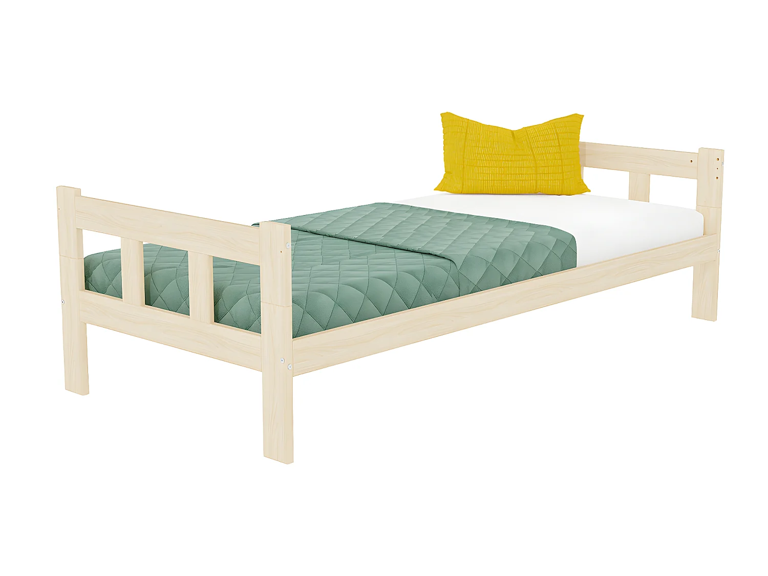 Lit 90x190 sommier inclus Fence - Bois