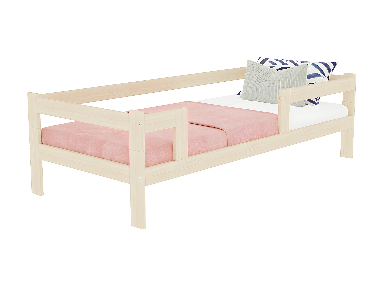 Lit 80x180 sommier inclus Safe - Bois