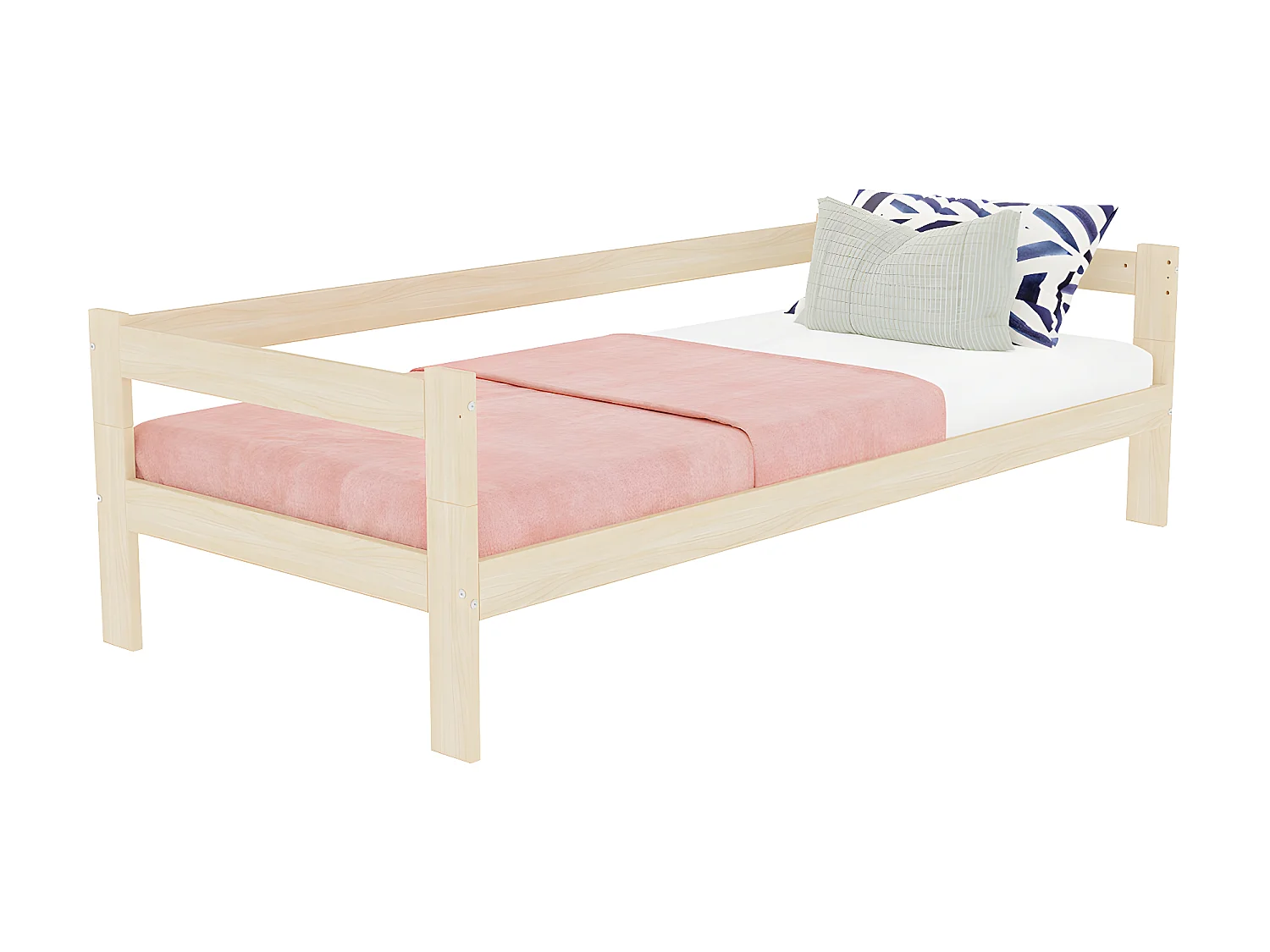 Lit 80x180 sommier inclus Safe - Bois