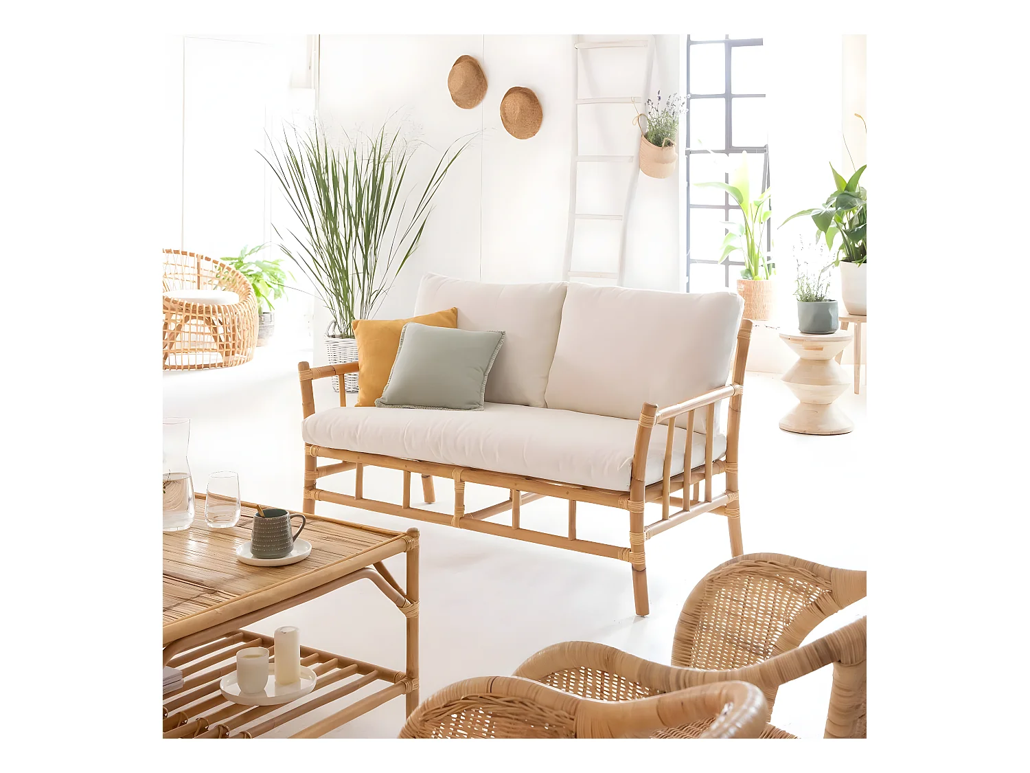 Sofá en ratán Rattan