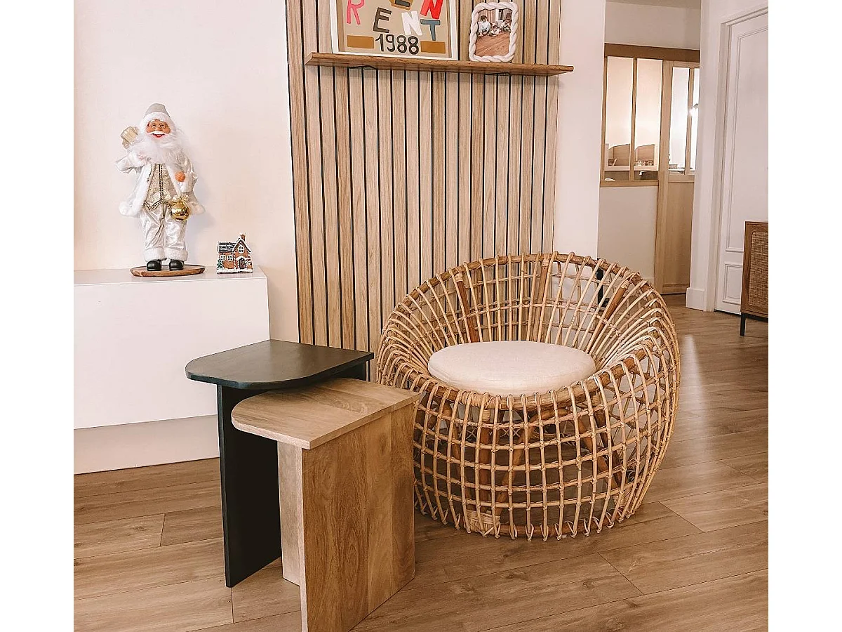 Fauteuil lune en rotin 1 place Moon