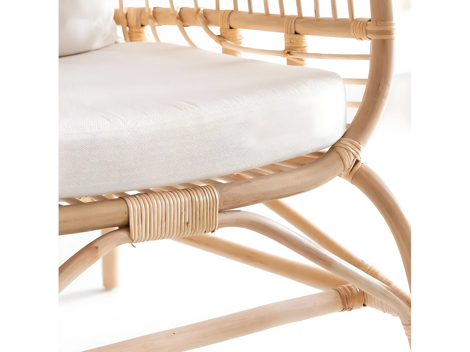 Fauteuil confort haut en rotin Rattan