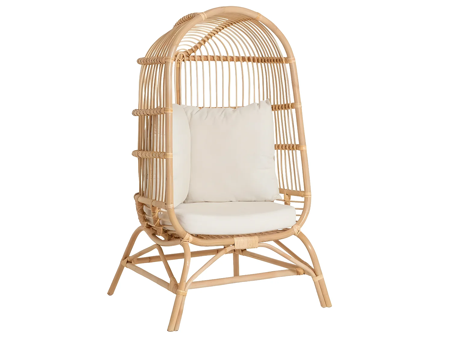 Fauteuil confort haut en rotin Rattan
