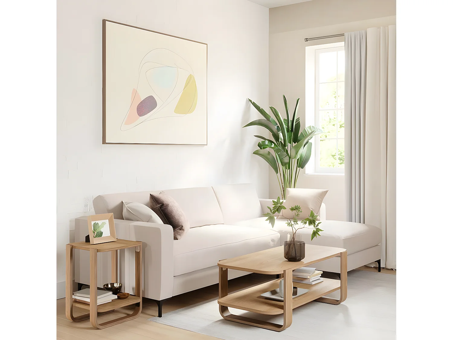 Table basse en bois d'eucalyptus Bellwood