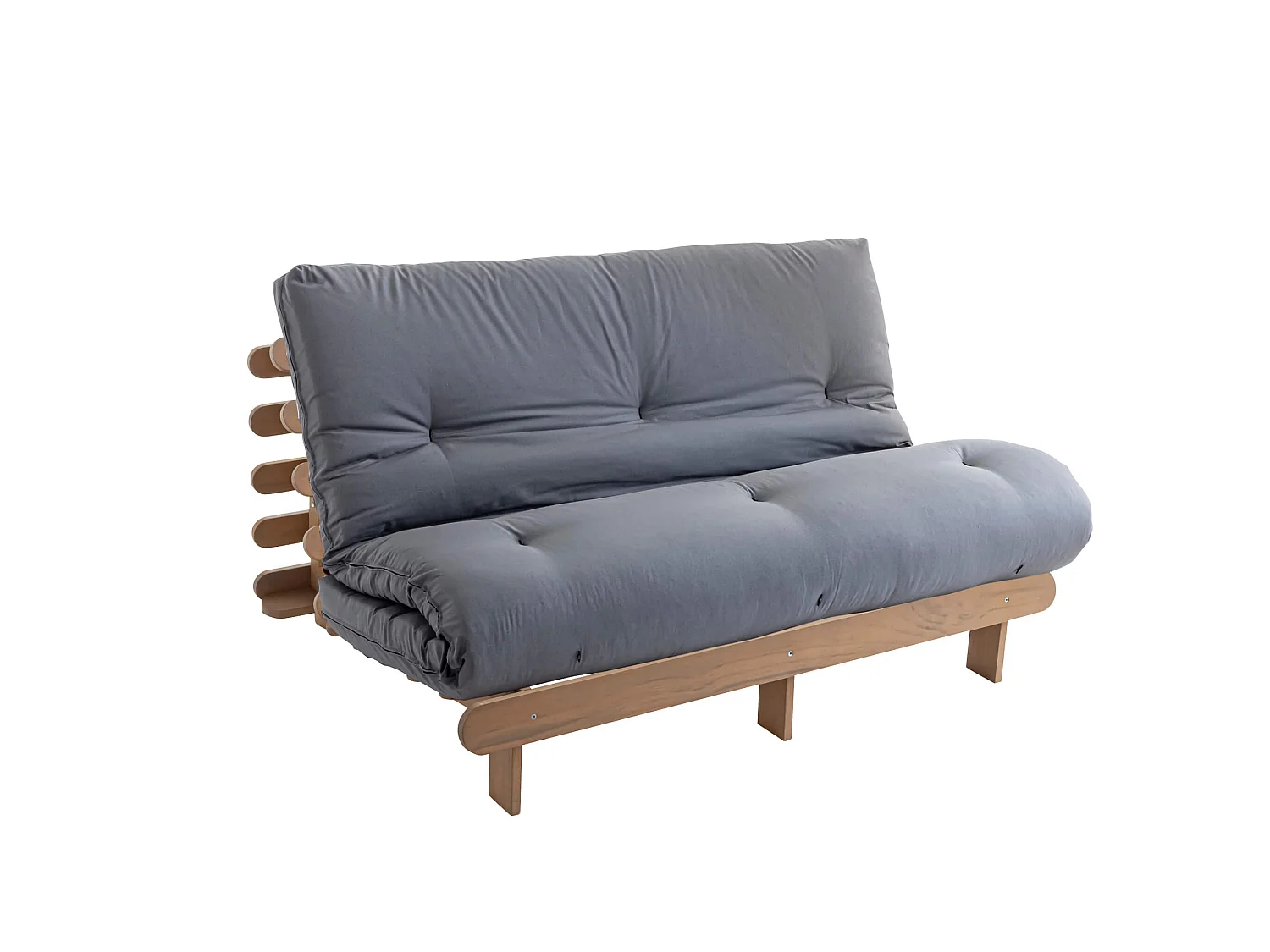 Matelas futon coeur en mousse à mémoire de forme, gris clair 180x200