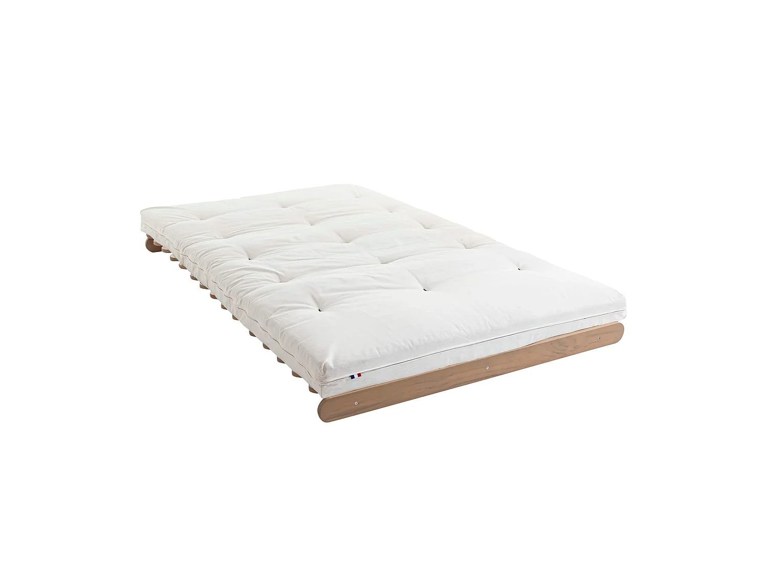 Matelas futon coeur en mousse à mémoire de forme, écru 140x200