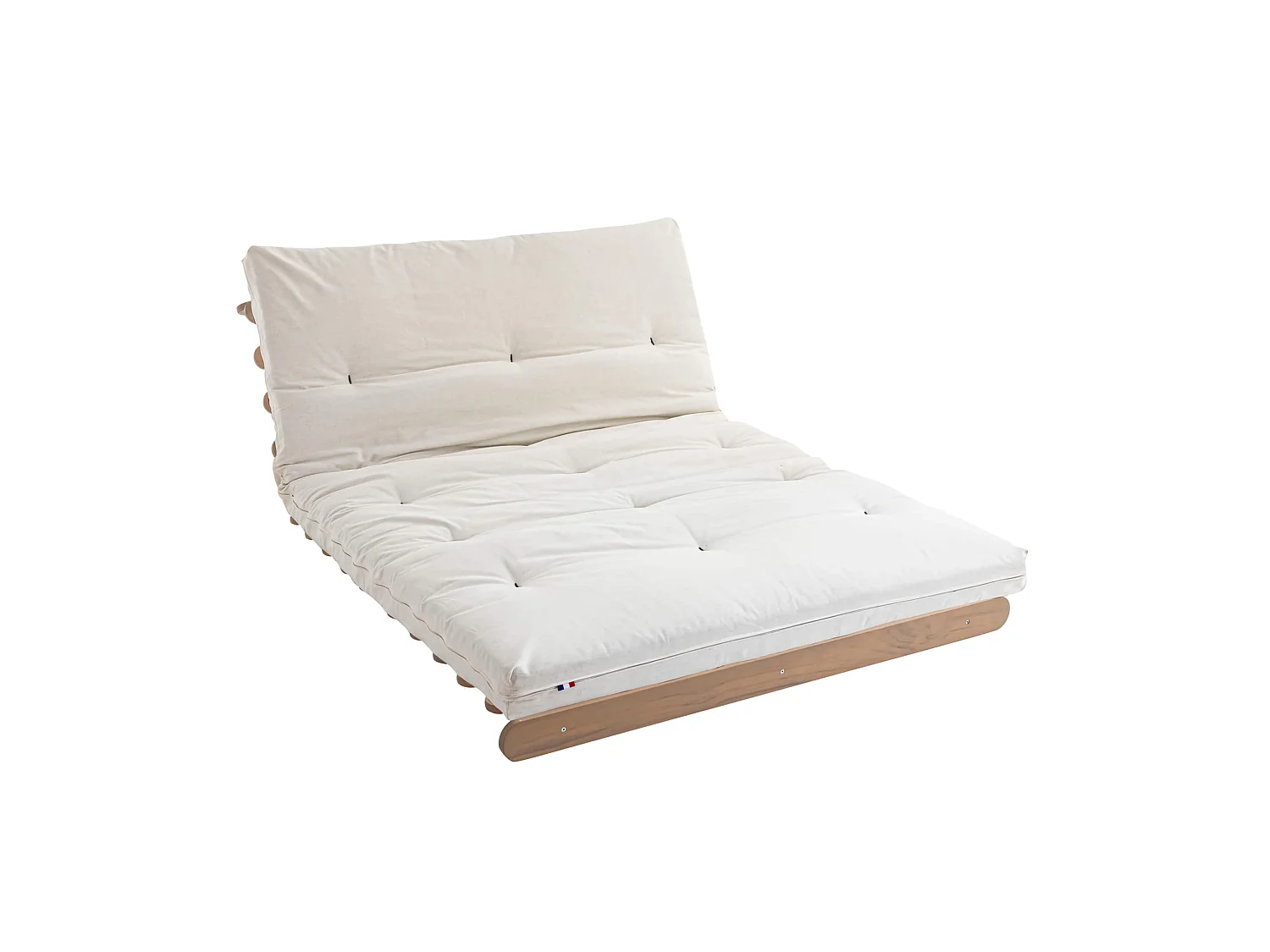 Matelas futon coeur en mousse à mémoire de forme, écru 140x200