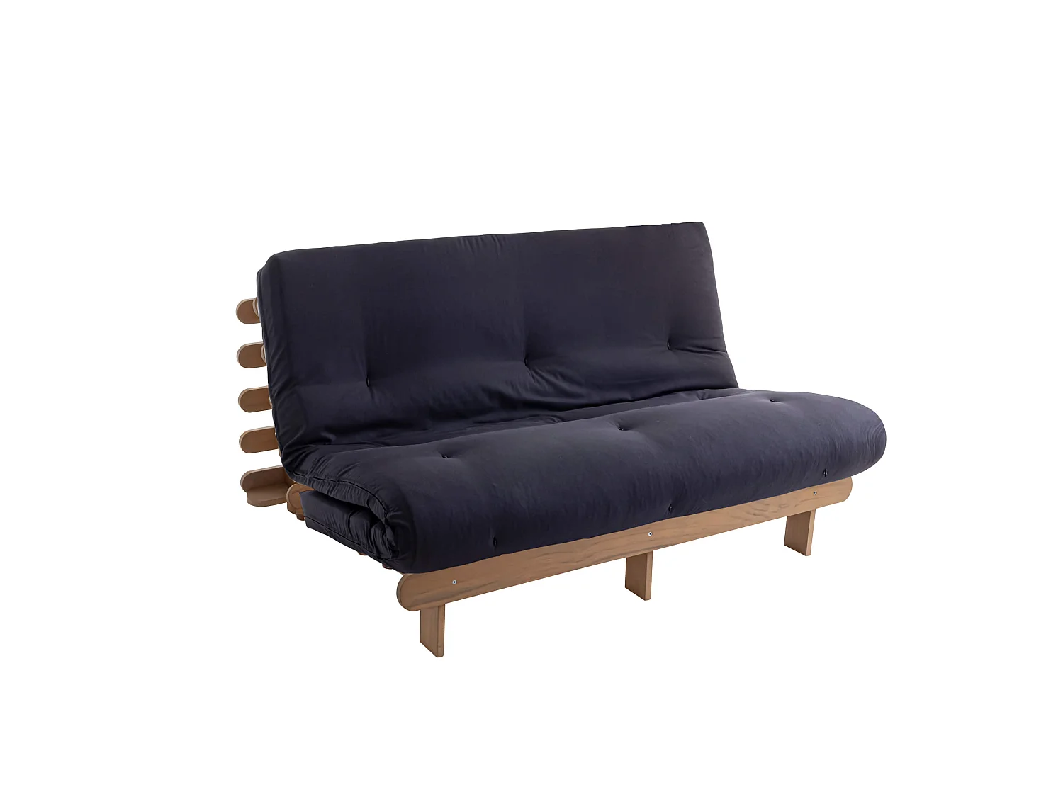 Matelas futon coeur en mousse à mémoire de forme, anthracite 140x200